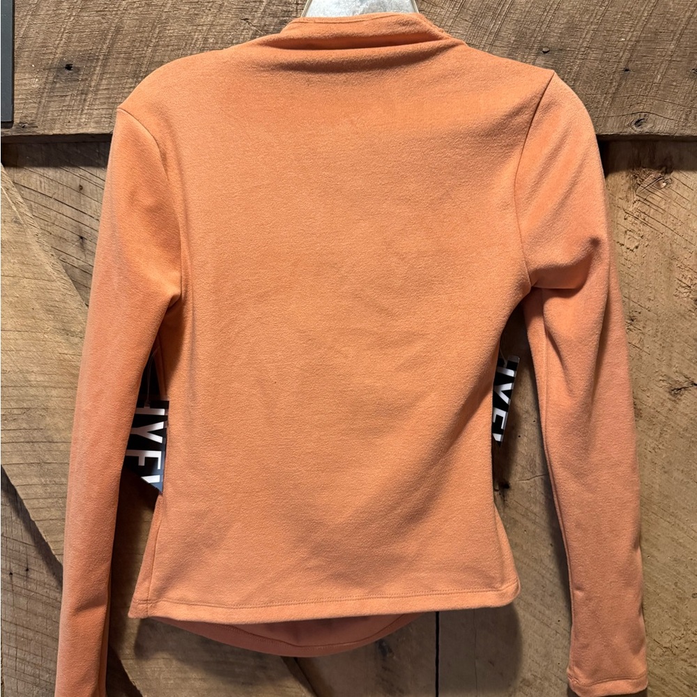 Hyfve Orange Draped Long Sleeve Top - Picture 2 of 4